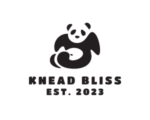 Lazy Panda Bear logo design