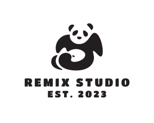 Lazy Panda Bear logo design