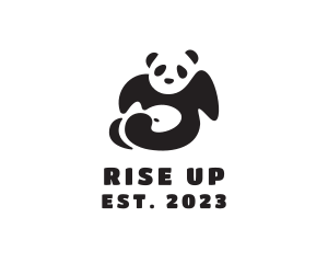 Lazy Panda Bear logo design