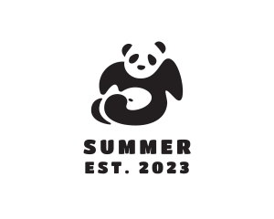 Lazy Panda Bear logo design