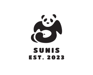 Lazy Panda Bear logo design