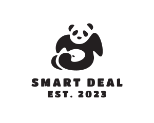 Lazy Panda Bear logo design