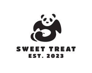 Lazy Panda Bear logo design