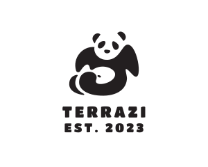 Lazy Panda Bear logo design