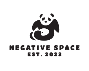 Lazy Panda Bear logo design