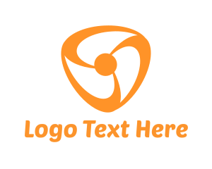 Orange And White - Orange Fan Propeller logo design