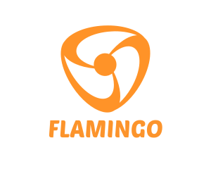 Spinning - Orange Fan Propeller logo design