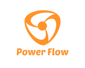 Orange Fan Propeller logo design