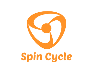 Spinning - Orange Fan Propeller logo design