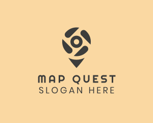 Location Pin Navigation logo design