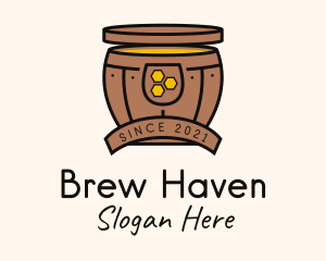 Fermented Honey Barrel logo design