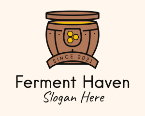 Fermentation - Fermented Honey Barrel logo design