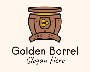 Fermented Honey Barrel logo design