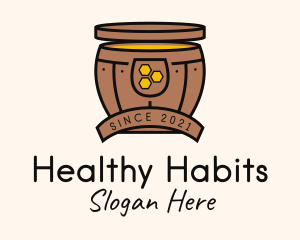 Fermented Honey Barrel logo design