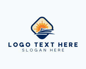 Yacht - Sun Yacht Travel logo design