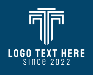 Marble - Architecture Pillar Letter T logo design