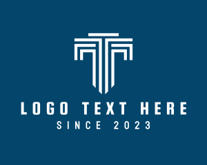 Letter T - Architecture Pillar Construction logo design