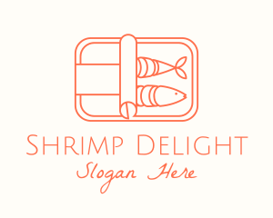 Shrimp - Minimalist Sardine Can logo design