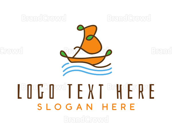 Ocean Sailboat Letter B Logo