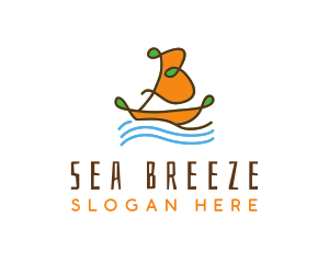 Sailboat - Ocean Sailboat Letter B logo design