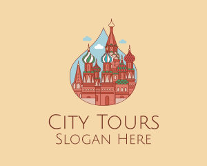 Sightseeing - Russia Moscow Church logo design