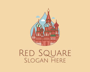 Russia Moscow Church  logo design