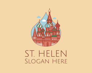 Russia Moscow Church  logo design