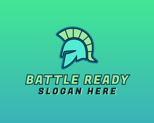 Spartan Helmet Armor logo design