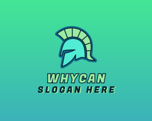 Streamer - Spartan Helmet Armor logo design