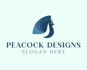 Peacock - Wildlife Peacock Bird logo design