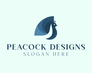 Wildlife Peacock Bird logo design