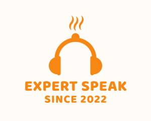 Lecture - Headphones Food Podcast logo design