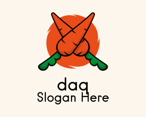 Orange Carrot Vegetable Logo