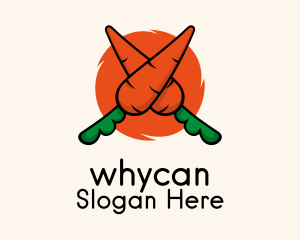 Orange Carrot Vegetable Logo