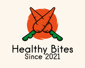 Orange Carrot Vegetable logo design