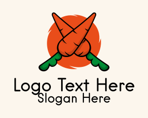 Orange Carrot Vegetable Logo