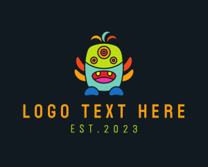 Fiction - Three Eyed Monster logo design