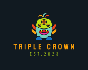 Three - Three Eyed Monster logo design