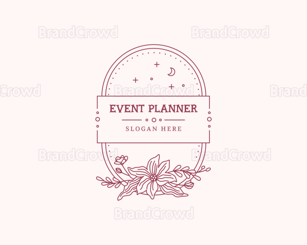 Oval Floral Garden Frame Logo