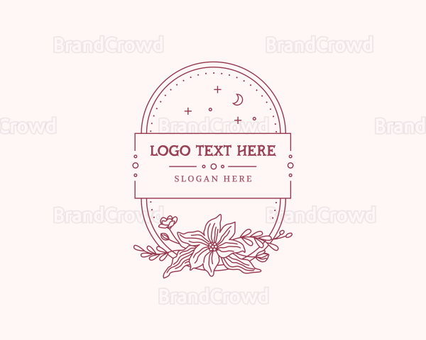 Oval Floral Garden Frame Logo