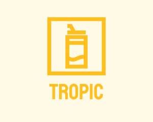 Yellow Tropical Juice logo design