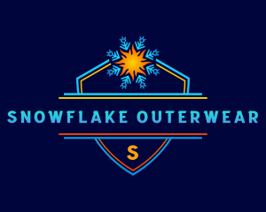 Snowflake Fire Refrigeration logo design