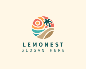 Tropical Summer Beach Logo