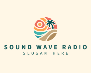 Tropical Summer Beach Logo