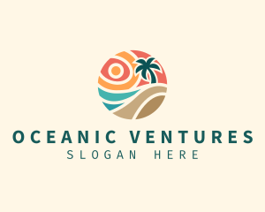 Tropical Summer Beach logo design