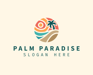 Tropical Summer Beach logo design