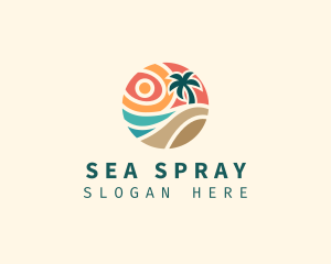 Tropical Summer Beach logo design