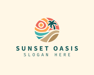 Tropical Summer Beach logo design