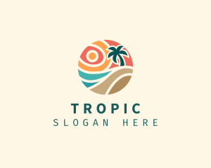 Tropical Summer Beach logo design