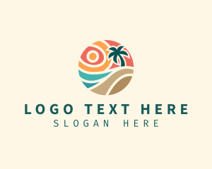 Tropical Summer Beach Logo